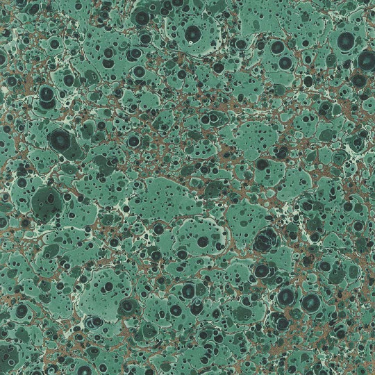 Green Marbeled Pebble Italian Print Paper with Golden Highlights ~ Carta Fiorentina Italy